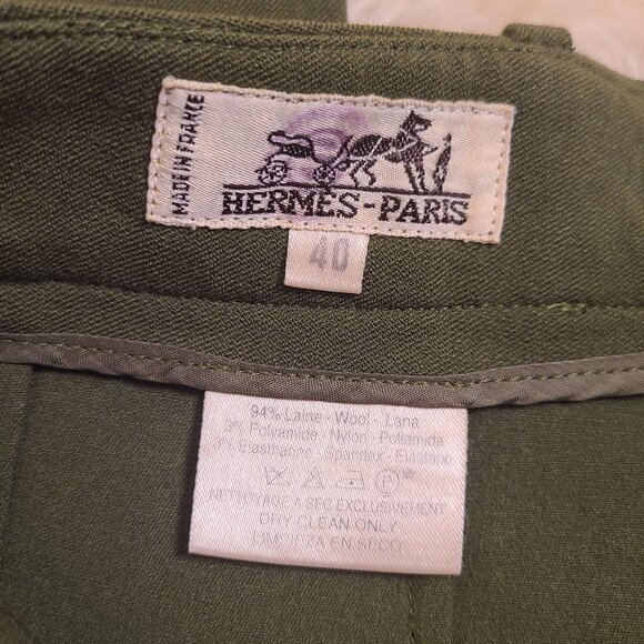 Vintage Hermes High Waisted Wool Jodhpurs / Riding Pants - Picture 3 of 11